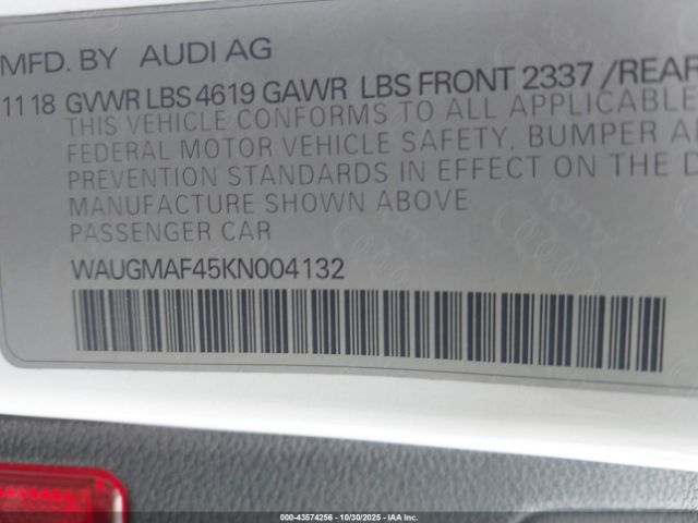 2019 AUDI A4 WAUGMAF45KN004132 Photo 8