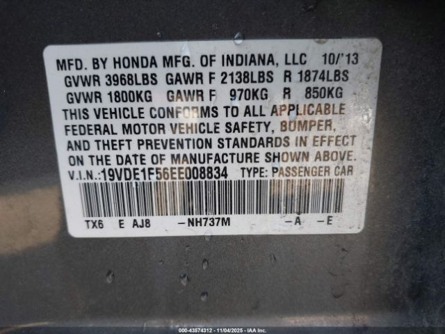 2014 ACURA ILX 19VDE1F56EE008834 Photo 8