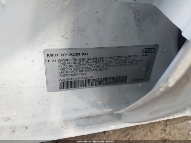 2022 AUDI A3 WAUBUDGY9NA024294 Photo 8