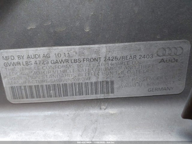 2012 AUDI A4 WAUAFAFL9CN012047 Photo 8