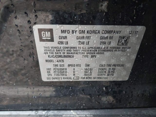 2018 BUICK ENCORE KL4CJCSM0JB609634 Photo 8