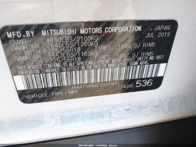2020 MITSUBISHI ECLIPSE CROSS JA4AT5AA8LZ005831 Photo 8