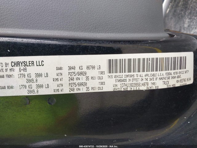 2008 DODGE RAM 1500 1D7HU18228S614878 Photo 8