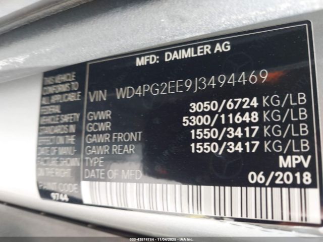 2018 MERCEDES-BENZ METRIS WD4PG2EE9J3494469 Photo 8