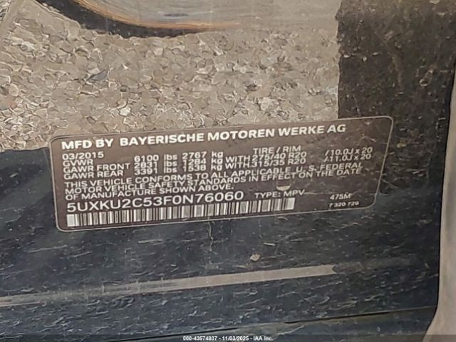 2015 BMW X6 5UXKU2C53F0N76060 Photo 8