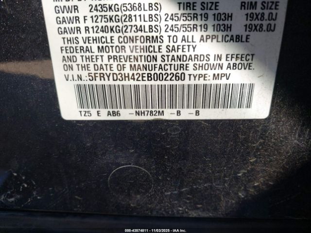 2014 ACURA MDX 5FRYD3H42EB002260 Photo 8