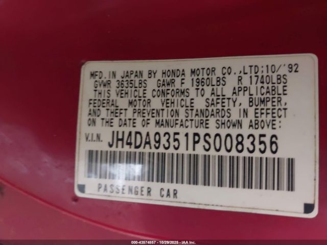 1993 ACURA INTEGRA JH4DA9351PS008356 Photo 8