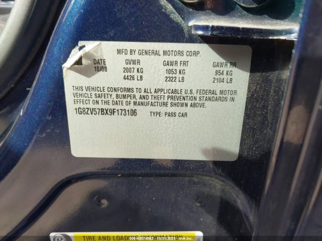 2009 SATURN AURA 1G8ZV57BX9F173106 Photo 8