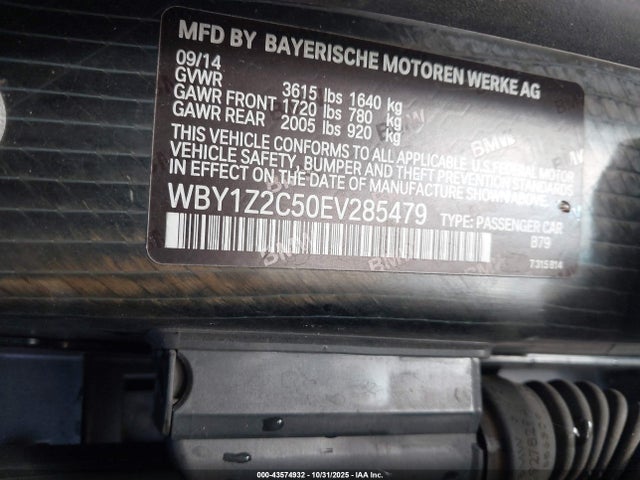 2014 BMW I3 WBY1Z2C50EV285479 Photo 8