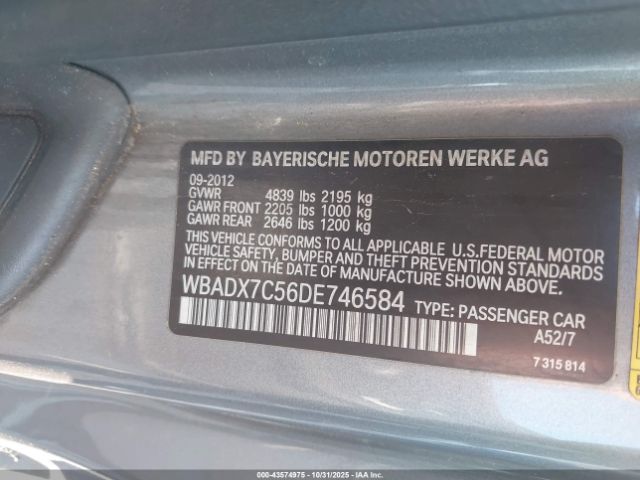 2013 BMW 335I WBADX7C56DE746584 Photo 8