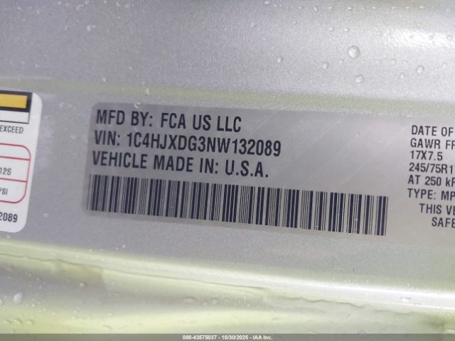 2022 JEEP WRANGLER UNLIMITED 1C4HJXDG3NW132089 Photo 8