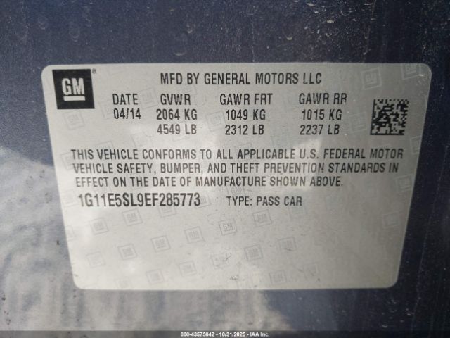 2014 CHEVROLET MALIBU 1G11E5SL9EF285773 Photo 8