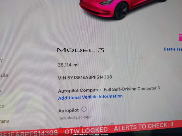 2023 TESLA MODEL 3 5YJ3E1EA8PF514308 Photo 6