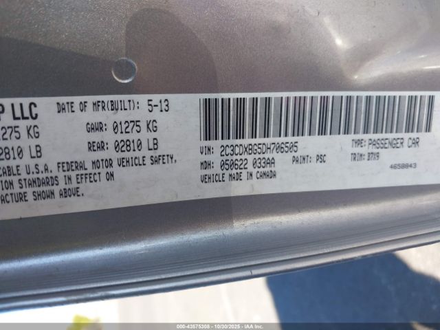 2013 DODGE CHARGER 2C3CDXBG5DH706505 Photo 8