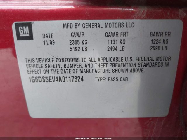 2010 CADILLAC CTS 1G6DS5EV4A0117324 Photo 8