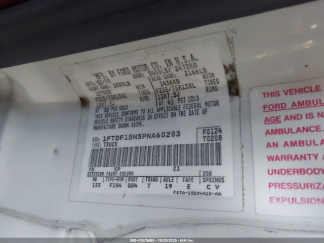 1993 FORD F150 1FTDF15N5PNA60203 Photo 8