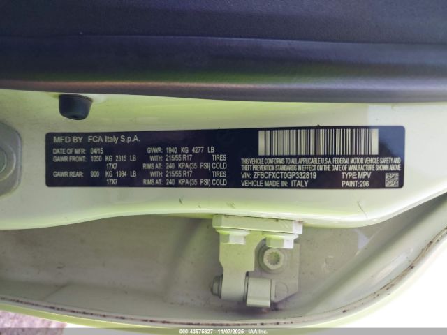 2016 FIAT 500X ZFBCFXCT0GP332819 Photo 8