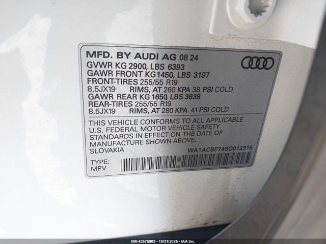 2025 AUDI Q7 WA1ACBF74SD012315 Photo 8