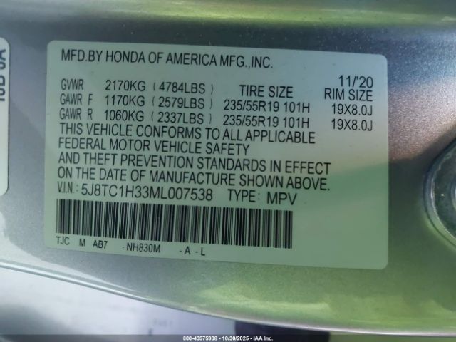 2021 ACURA RDX 5J8TC1H33ML007538 Photo 8