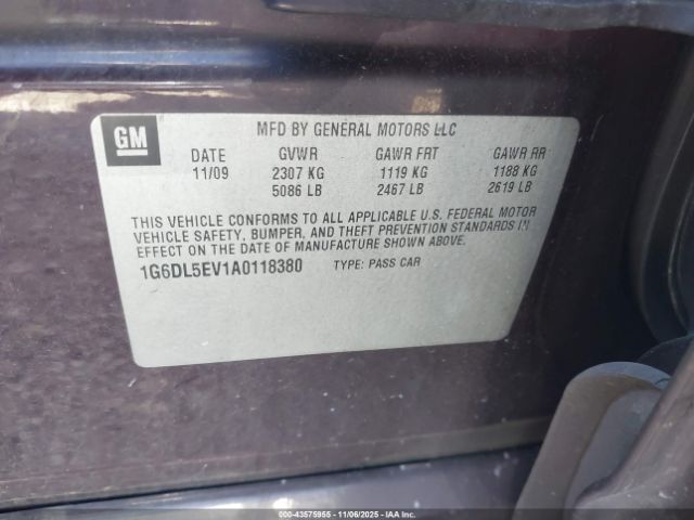 2010 CADILLAC CTS 1G6DL5EV1A0118380 Photo 8