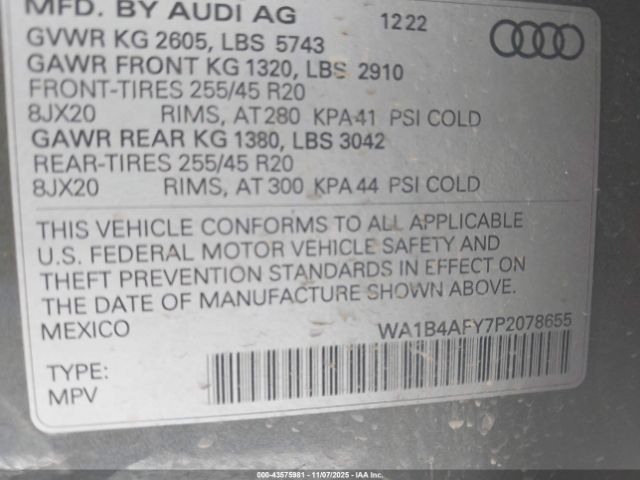 2023 AUDI SQ5 WA1B4AFY7P2078655 Photo 8