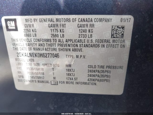 2017 GMC TERRAIN 2GKALNEK0H6277046 Photo 8