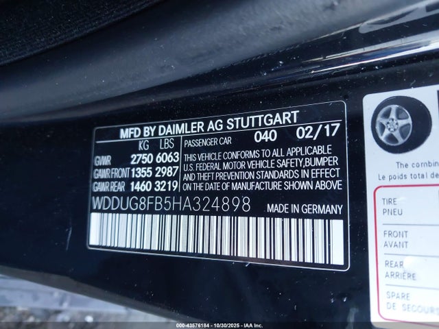 2017 MERCEDES-BENZ S 550 WDDUG8FB5HA324898 Photo 8