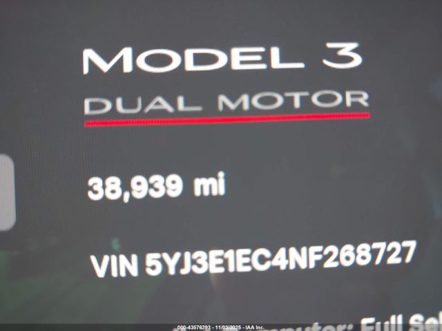 2022 TESLA MODEL 3 5YJ3E1EC4NF268727 Photo 6