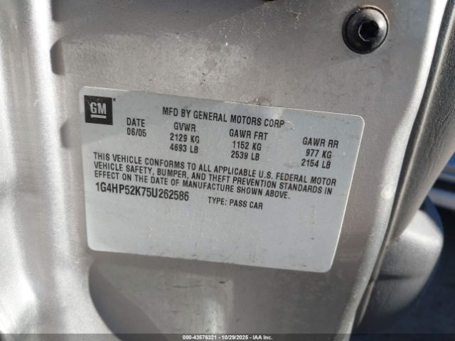 2005 BUICK LESABRE 1G4HP52K75U262586 Photo 8