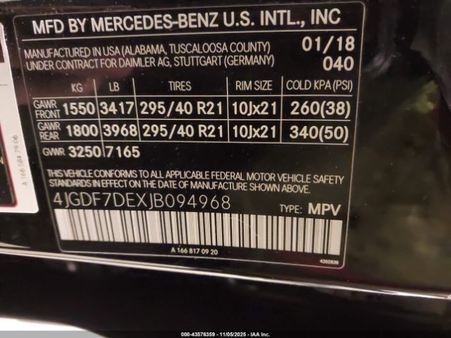 2018 MERCEDES-BENZ GLS 550 4JGDF7DEXJB094968 Photo 8
