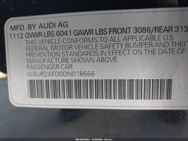 2013 AUDI A8 L WAUR2AFD0DN018666 Photo 8