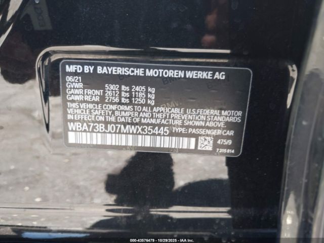 2021 BMW 540I WBA73BJ07MWX35445 Photo 8