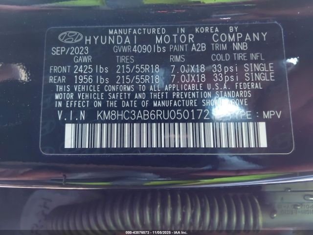 2024 HYUNDAI KONA KM8HC3AB6RU050172 Photo 8