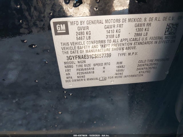 2012 CADILLAC SRX 3GYFNAE31CS657739 Photo 8