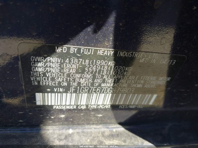 2013 SUBARU IMPREZA WRX JF1GR7E67DG879803 Photo 8