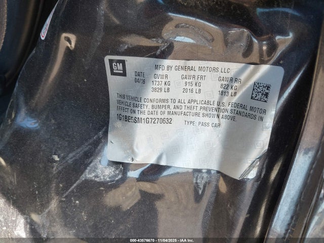 2016 CHEVROLET CRUZE 1G1BE5SM1G7270632 Photo 8