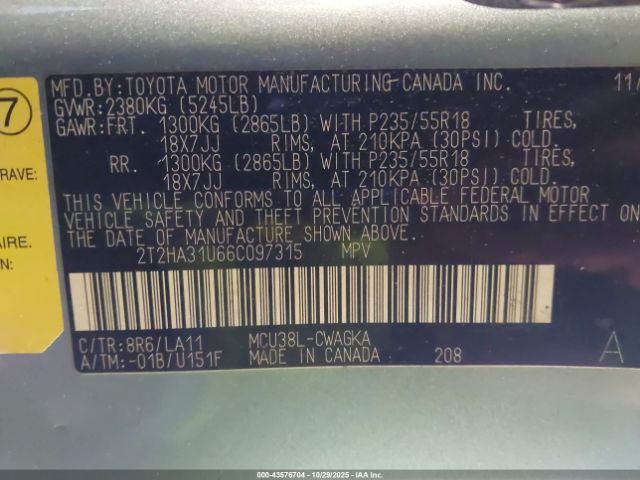 2006 LEXUS RX 330 2T2HA31U66C097315 Photo 8