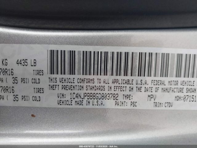 2016 JEEP PATRIOT 1C4NJPBB8GD803782 Photo 8