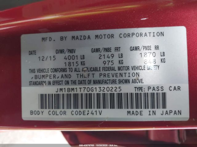 2016 MAZDA MAZDA3 JM1BM1T70G1320225 Photo 8