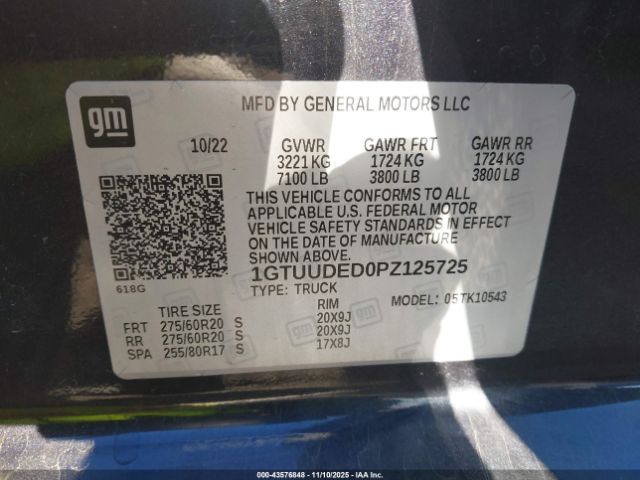 2023 GMC SIERRA 1500 1GTUUDED0PZ125725 Photo 8