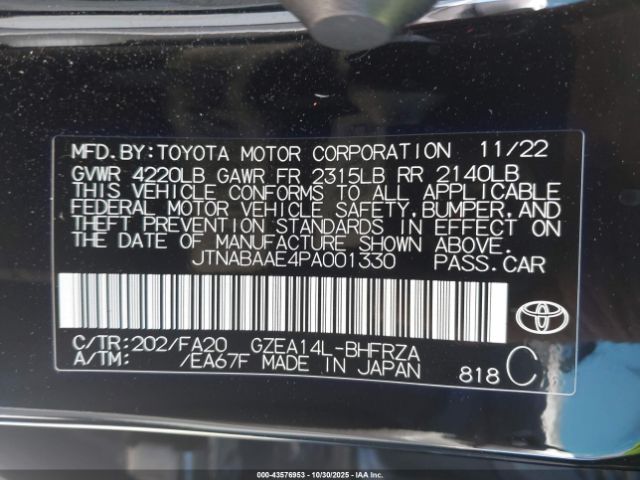 2023 TOYOTA GR COROLLA JTNABAAE4PA001330 Photo 8