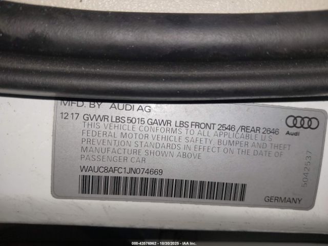 2018 AUDI A6 WAUC8AFC1JN074669 Photo 8