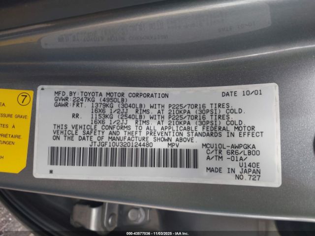2002 LEXUS RX 300 JTJGF10U320124480 Photo 8