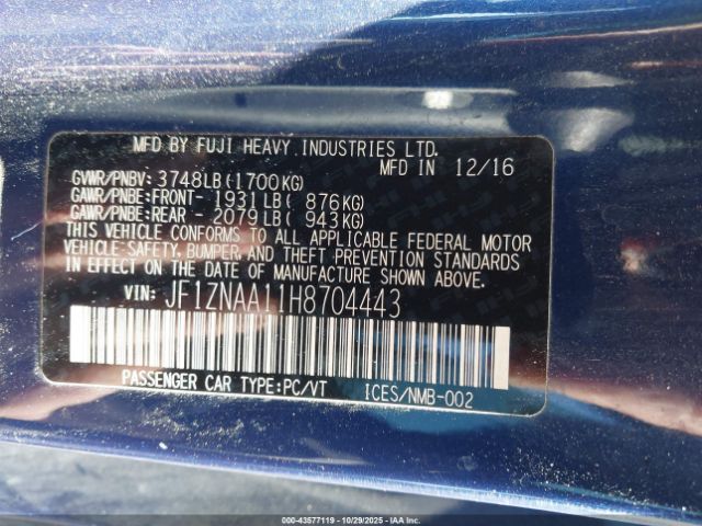 2017 TOYOTA 86 JF1ZNAA11H8704443 Photo 8