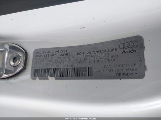 2011 AUDI A5 WAULFAFH2BN004889 Photo 8
