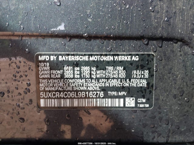 2020 BMW X5 5UXCR4C06L9B16276 Photo 8