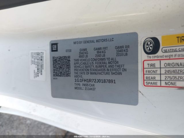 2018 CHEVROLET CAMARO 1G1FH1R72J0187891 Photo 8