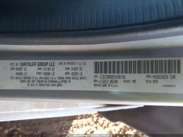 2014 CHRYSLER 200 1C3CCBBB2EN185102 Photo 8