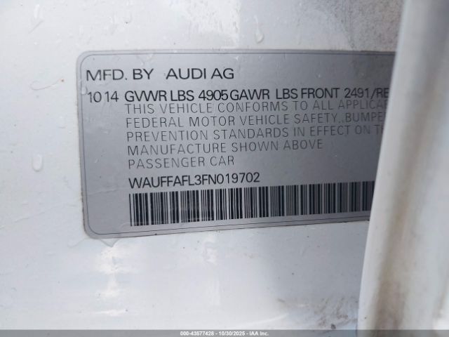 2015 AUDI A4 WAUFFAFL3FN019702 Photo 8