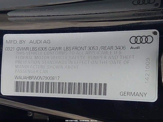 2022 AUDI RS E-TRON GT WAUAHBFW0N7900817 Photo 8